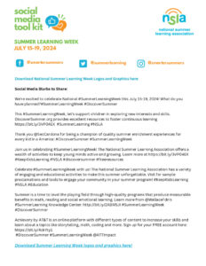 Summer Learning Week Toolkit 2024